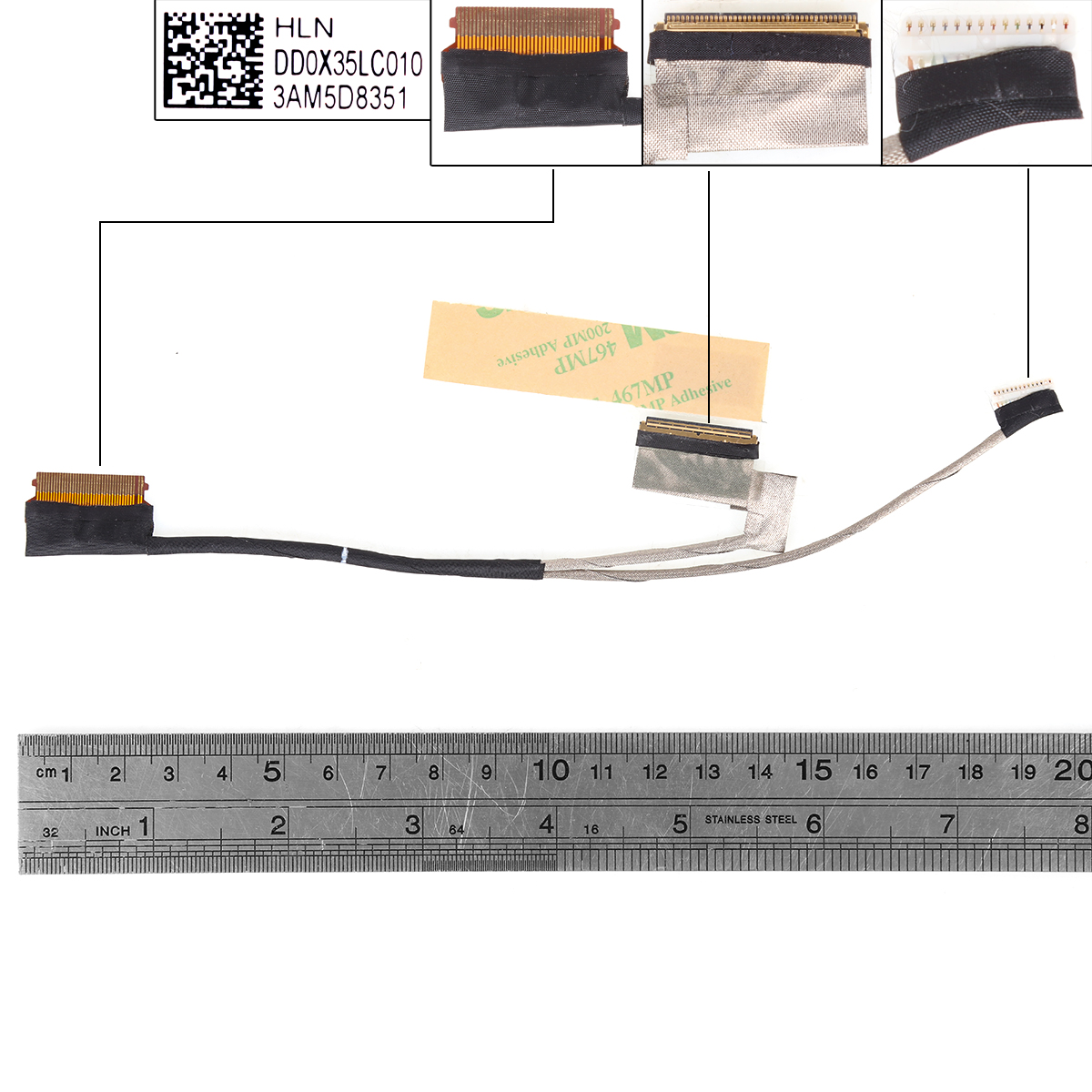 Picture of New LCD Display Screen Cable Replacement  For HP Spectre  X360 15-CH 40pin.